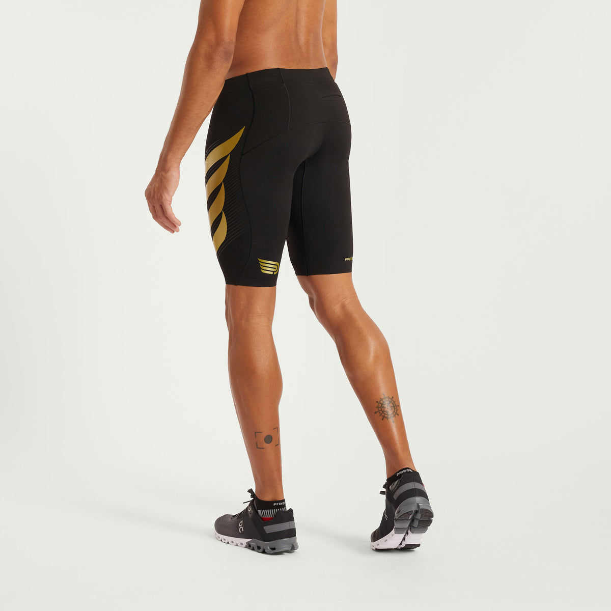 PRESSIO Power Shorts - Svart/Gull