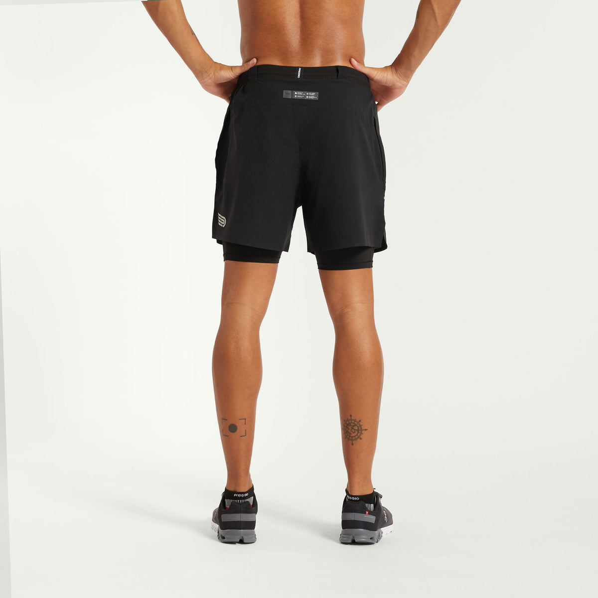 PRESSIO Elite 2in1 4.5&quot; Shorts - Svart