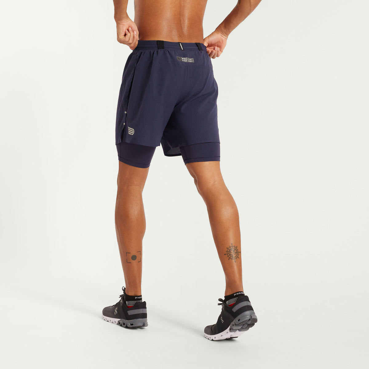 PRESSIO Elite 2in1 4.5&quot; Shorts - Marineblå