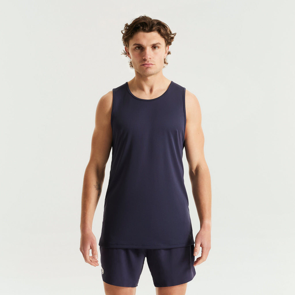 PRESSIO Sustain Singlet - Herre - Marineblå