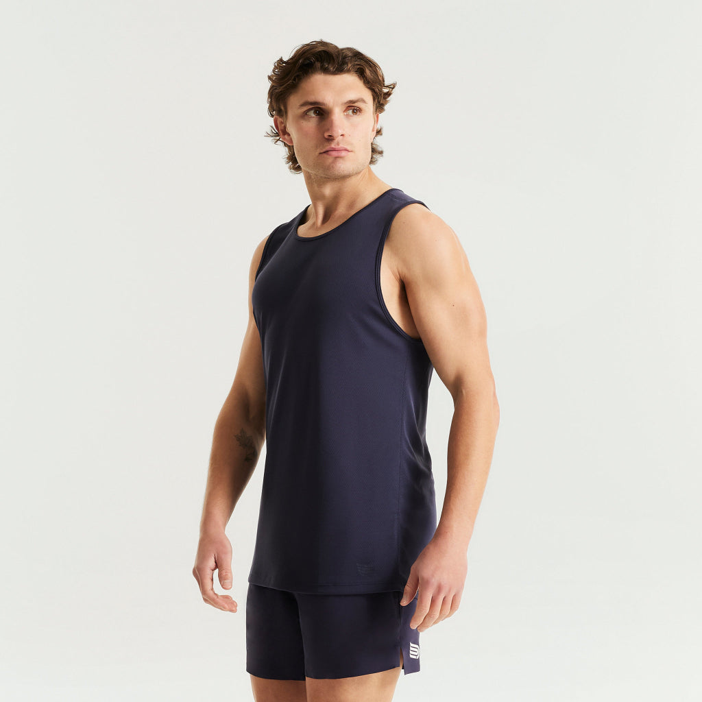 PRESSIO Sustain Singlet - Herre - Marineblå