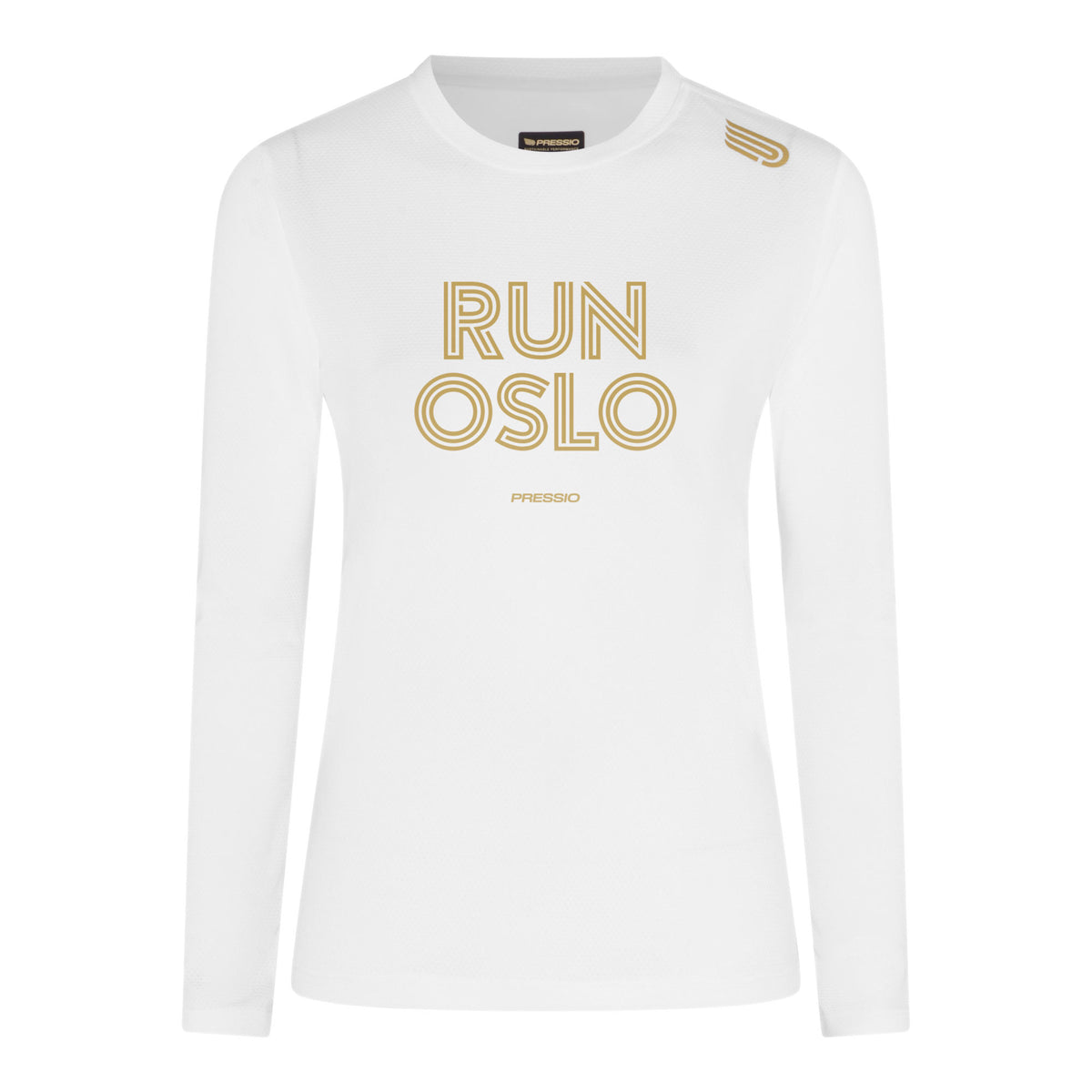 PRESSIO BIO Langermet RUN OSLO T-skjorte - Dame - Hvit